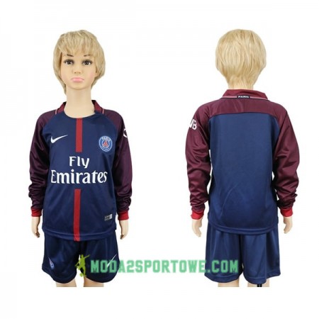 Koszulka Paris SG Dziecięcy Domowe Stroje Piłkarskie 2017/18 Długi Rękaw